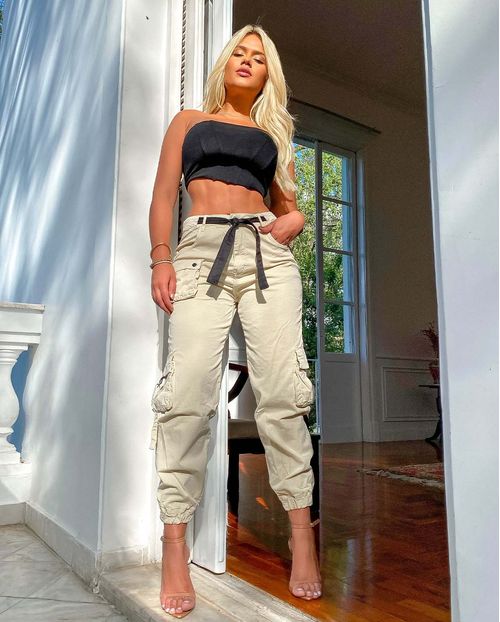 Calça Feminina Jogging Cargo Off White   21415 Off White
