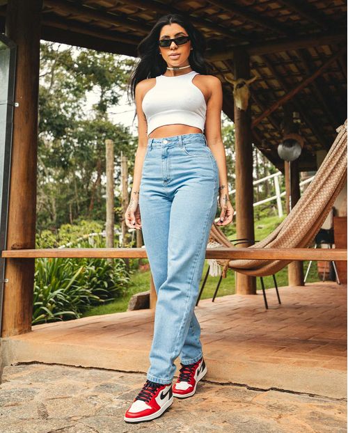 Calça Jeans Feminina Mom Básica Vibes Iara 00130 Clara