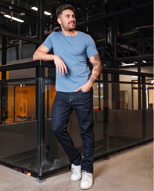 Calça Jeans Masculina Super Skinny Escura - Linha Itália   20962 Unica