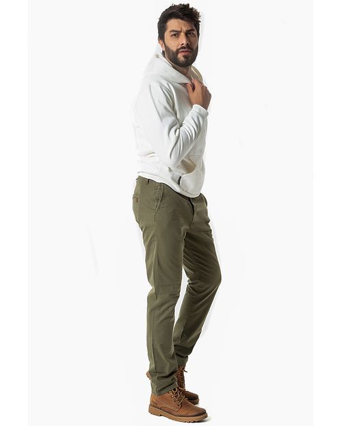 Calça Chino Man Style Verde Militar 20640 Unica