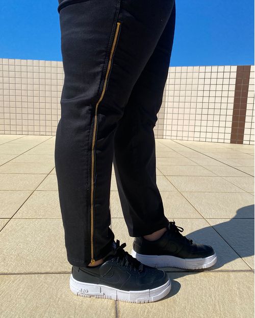 Calça Plus Preta C/zíper Lateral 21002 Unica