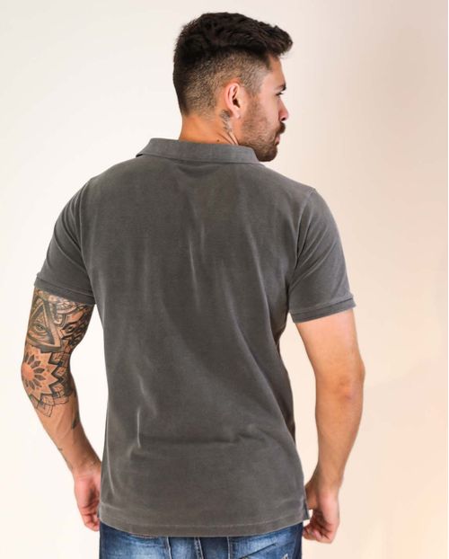 Camisa Masculina Polo Grafite Consciência   80047g Grafite