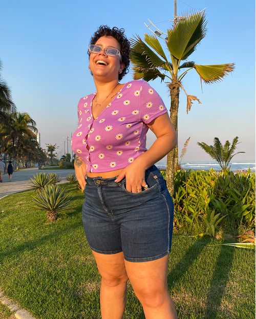 Shorts Plus Escuro 21188 Unica