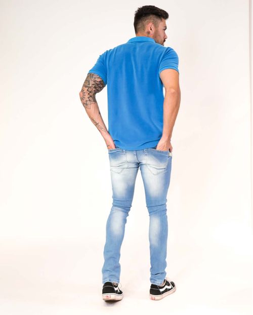 Calça Jeans Masculina Básica Clara com Estilo Used - Linha Man Style   21503 Unica