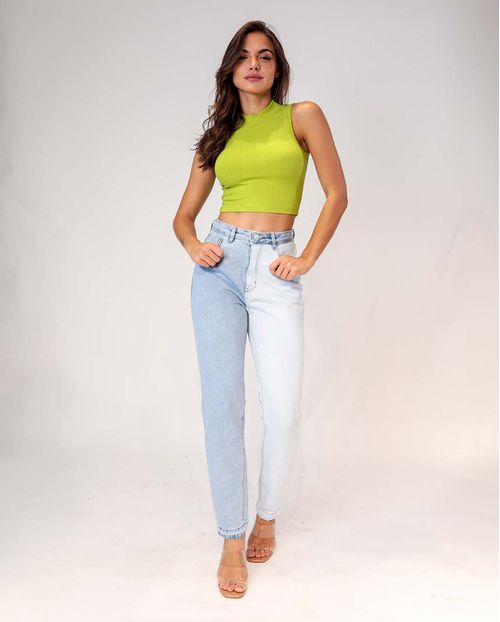 Regata Feminina Canelada Gola Alta Verde   90078v Unica