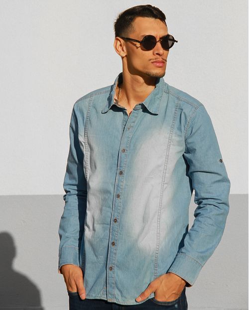 Camisa com Detalhe Camuflado 13903 Unica