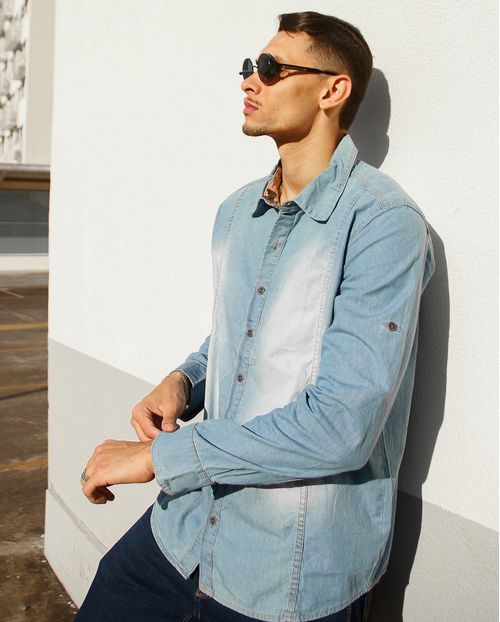 Camisa com Detalhe Camuflado 13903 Unica
