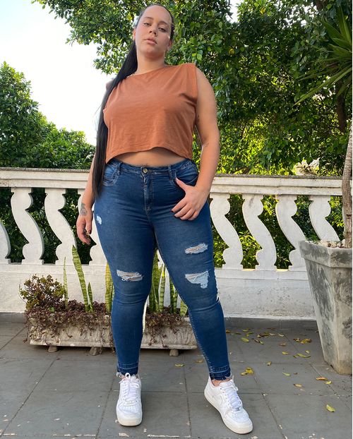 Calça Skinny Plus C/elastano 20952 Unica