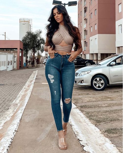 Calça Skinny C/barra Desfiada 20412 Unica