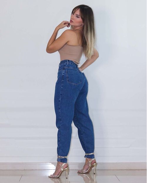 Calça Mom 101 Algodão 00101e Unica