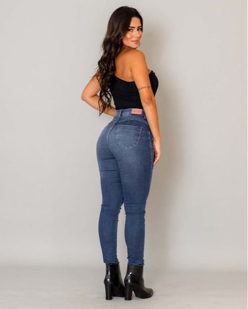 Calça Jeans Feminina Skinny Hot Fair Extreme Power  21835 Escura