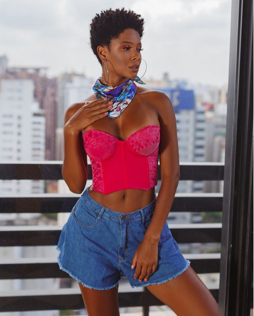 Shorts Jeans Feminino Godê   20267 Unica
