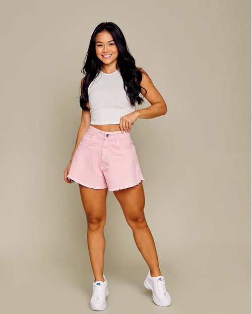 Shorts Fem Godê Collor Rosa Verão/21 20332r Unica