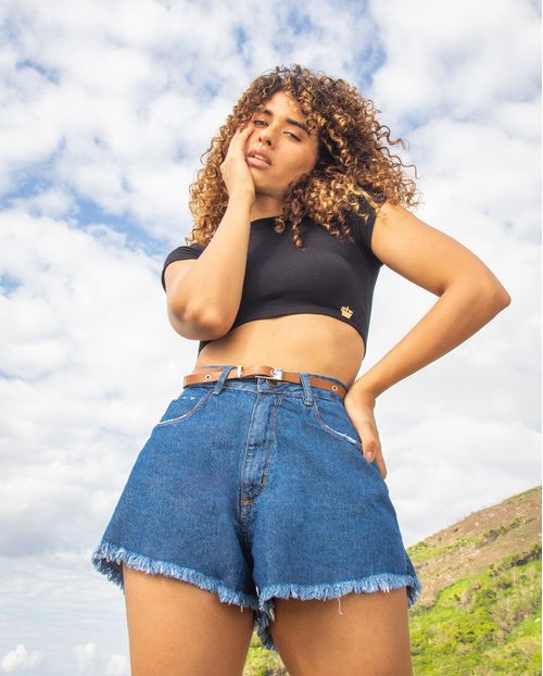 Shorts Godê C/cinto Marrom 20391 Unica