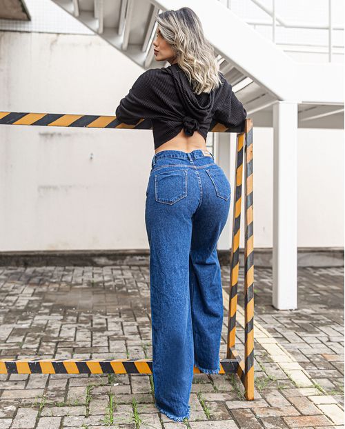 Calça Wide Leg Algodão 20706 Unica