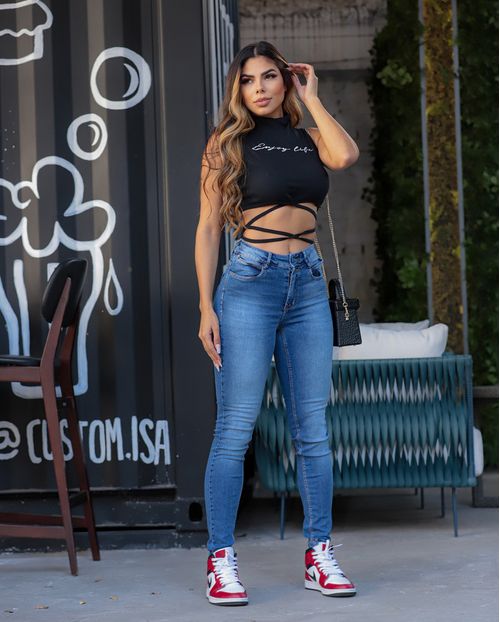 Calça Skinny com Elastano Media 21117 Unica