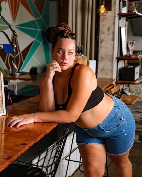 Shorts Plus C/detalhe de Fivela Meia Lua 20520 Unica