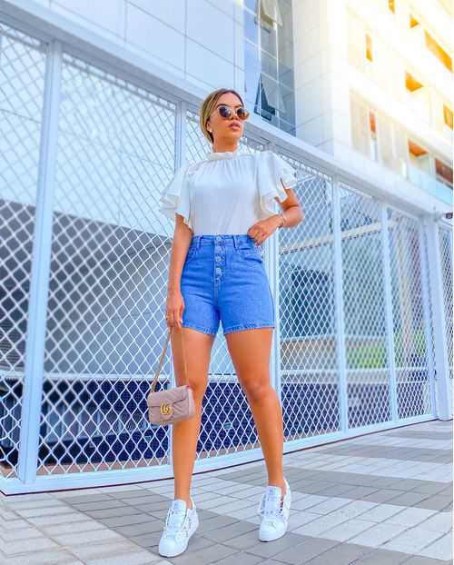 Shorts Mom C/botões Revestidos 20341 Unica