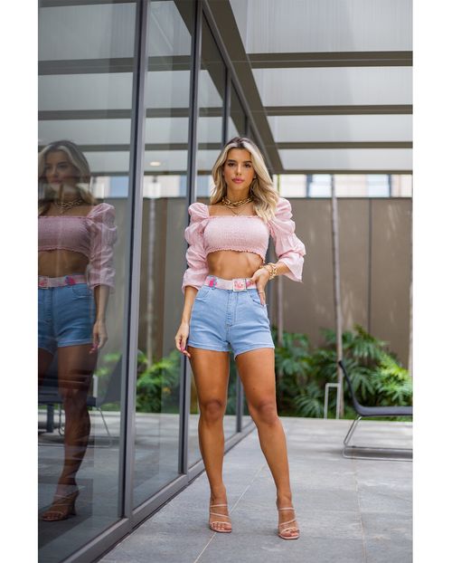 Shorts Mom C/cinto Tie Dye 20419 Unica