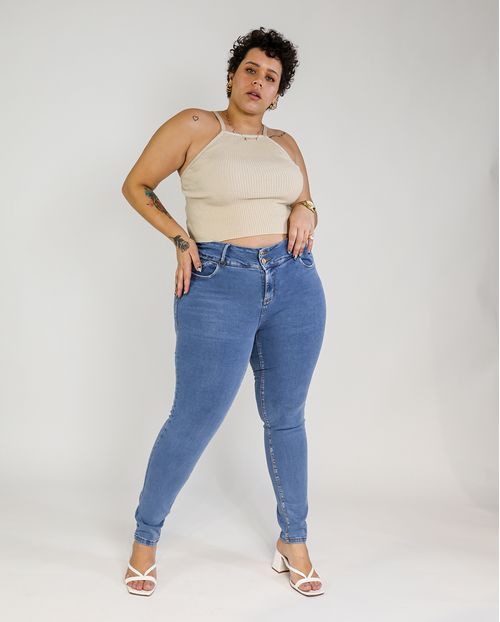 Calça Feminina Skinny Plus Media 21193 Unica