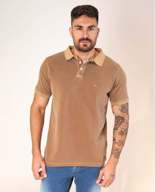 Camisa Masculina Polo Marrom Consciência   80047m Marrom