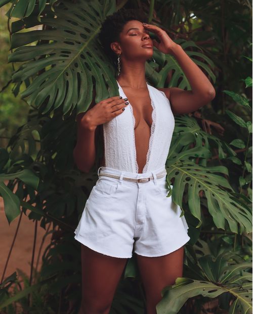 Shorts Fem Godê Branco  20330 Unica