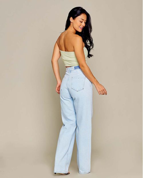Calça Wide Leg C/bolsos Frontais 21218 Clara