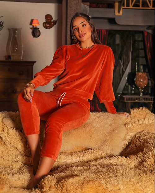 Conjunto Feminino Plush 90038 Terracota