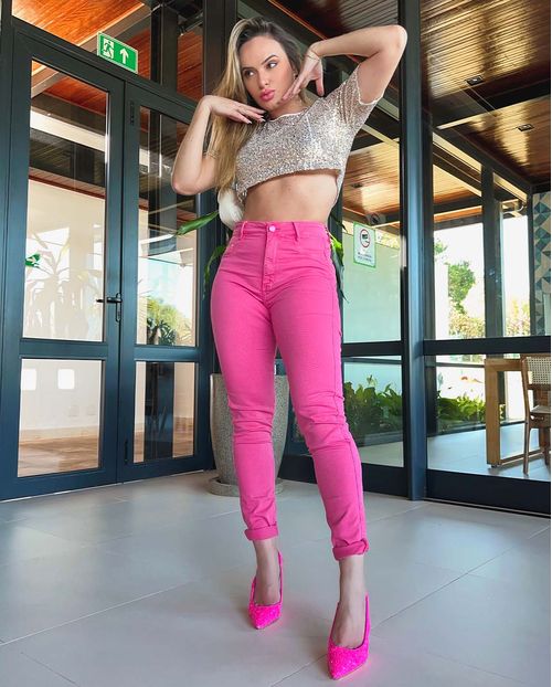 Calça Feminina Skinny Hot Fair  02768 Rosa