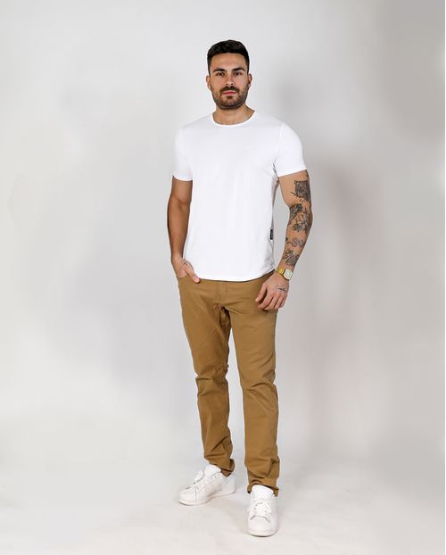 Calça Masculina Slim Bege 21378 Bege