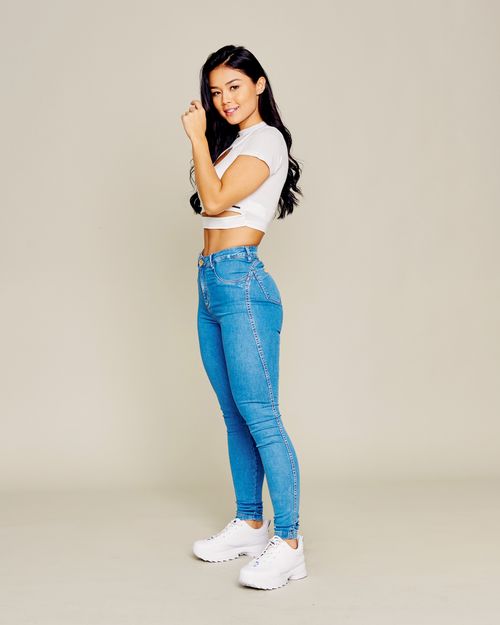 Calça Jeans Feminina Skinny Extreme Power com Pala Continua 02701 Médio Sky