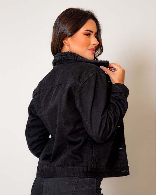 Jaqueta Feminina Rider com Pelos 21805 Preto