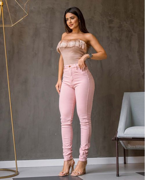 Calça Feminina Skinny Hot Fair  02768 Rose