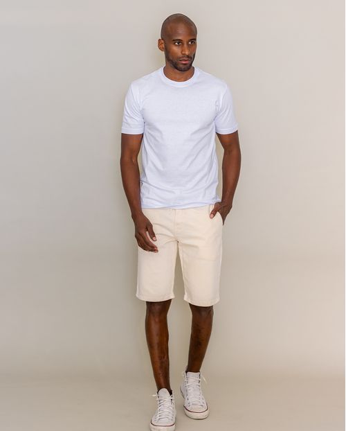 Bermuda Masculina Chino com Cordão Na Cintura - Linha Eco 21685 Off White