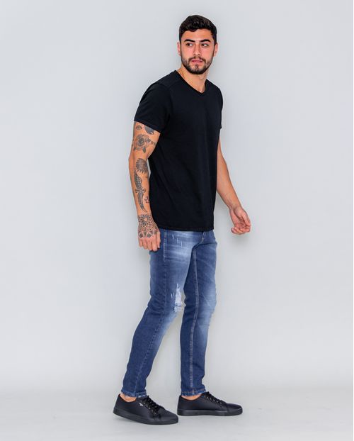 Calça Jeans Masculina Slim Coleção Itália  21669 Escura