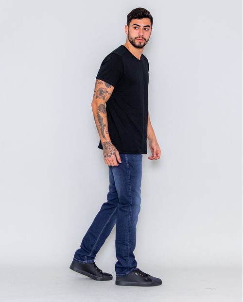 Calça Jeans Masculina Slim  - Linha Man Style 21778 Escura