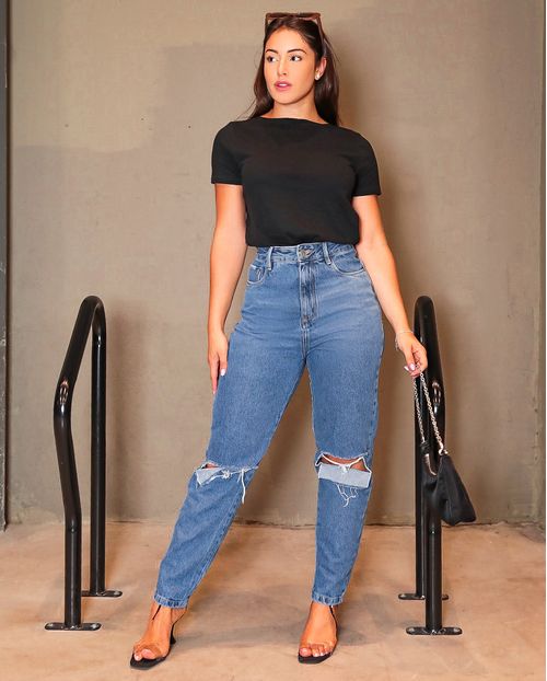 CALÇA MOM 101 VIBES ALGODÃO 20683 UNICA