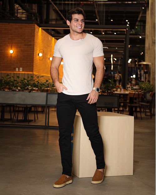 Calça Slim Preta  21377 Unica