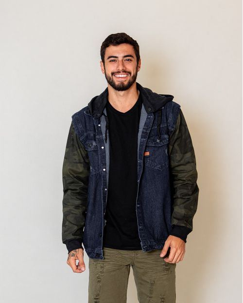 Jaqueta Masculina com Manga e Capuz Removíveis 13299 Unica