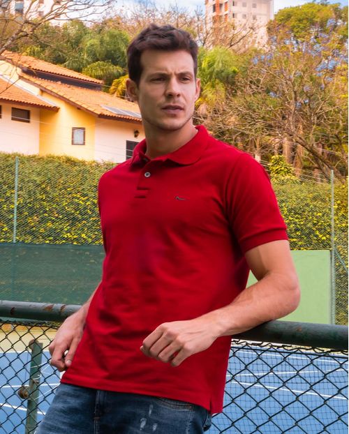 Camisa Masculina Polo Consciência 80049 Bordo