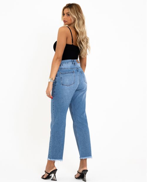 Calça Reta C/cós Deslocado 21038 Unica