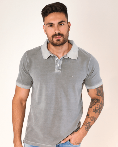 Camisa Masculina Polo Consciência 80047 Cinza