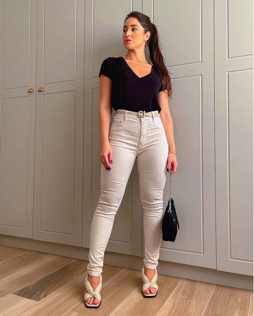 Calça Feminina Skinny Hot Fair  02768 Off White