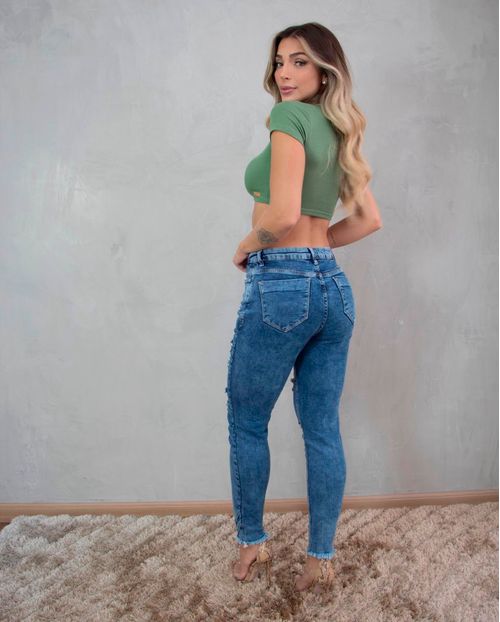 Calça Feminina Mom Consciência Jeans Coleção Fashion 19707 Unica
