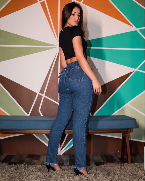 Calça Fem Mom Fit Consciência Jeans Coleção Fashion 19982 Unica