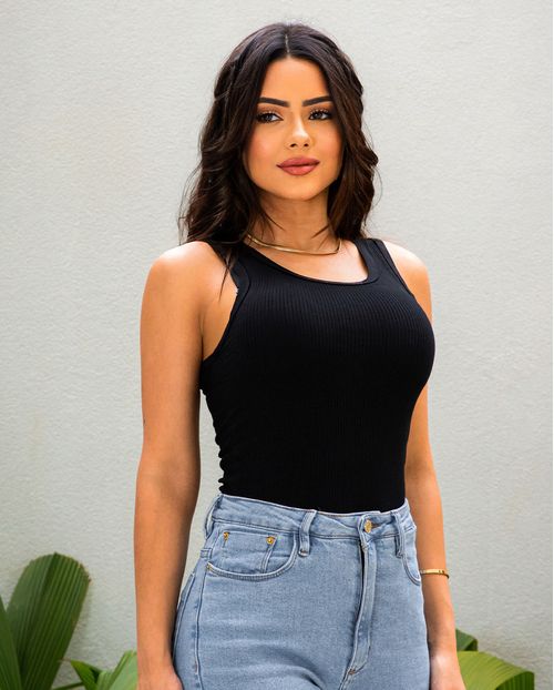 Blusa  Regata Basica 90212 Preto