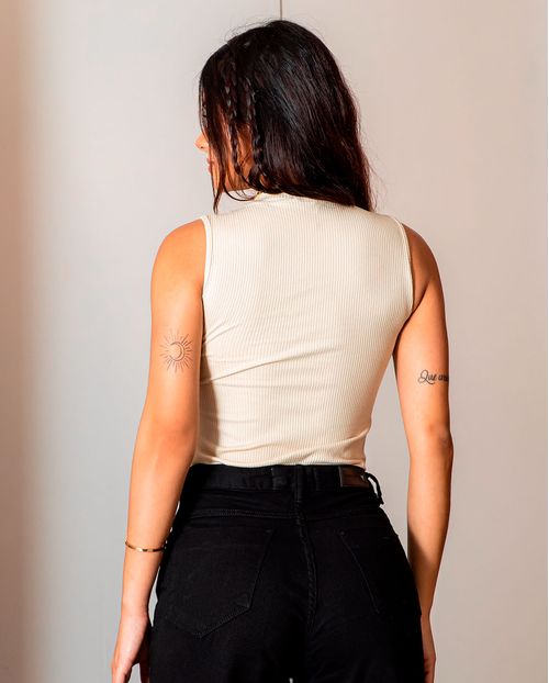 Blusa  Feminina Decote Cut Out 90211 Cogumelo