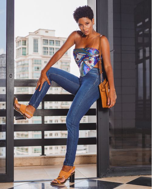 Calça Jeans Feminina Skinny com Elastano 19915 Unica