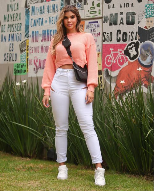 Calça Skinny Hot Sarja Branco 19994 Unica