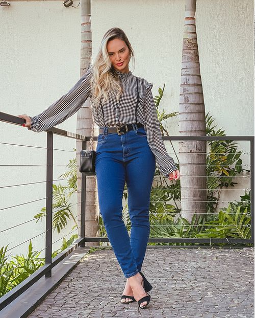 Calça Fem Mom C/elastano 20027 Unica